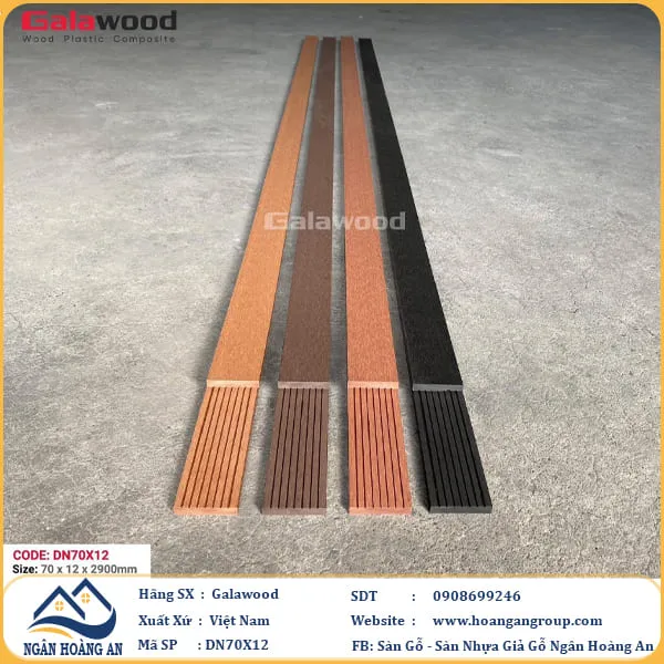 Thanh Đa Năng Gỗ Nhựa Ngoài Trời Galawood DN70X12
